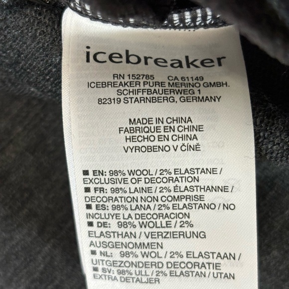 Icebreakers NWT Wool Gray Jet Heather XS Tech Pant - Picture 3 of 7